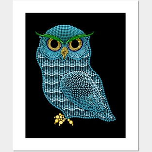 Owl - dot painting Posters and Art